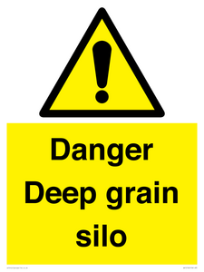 Danger Deep grain silo